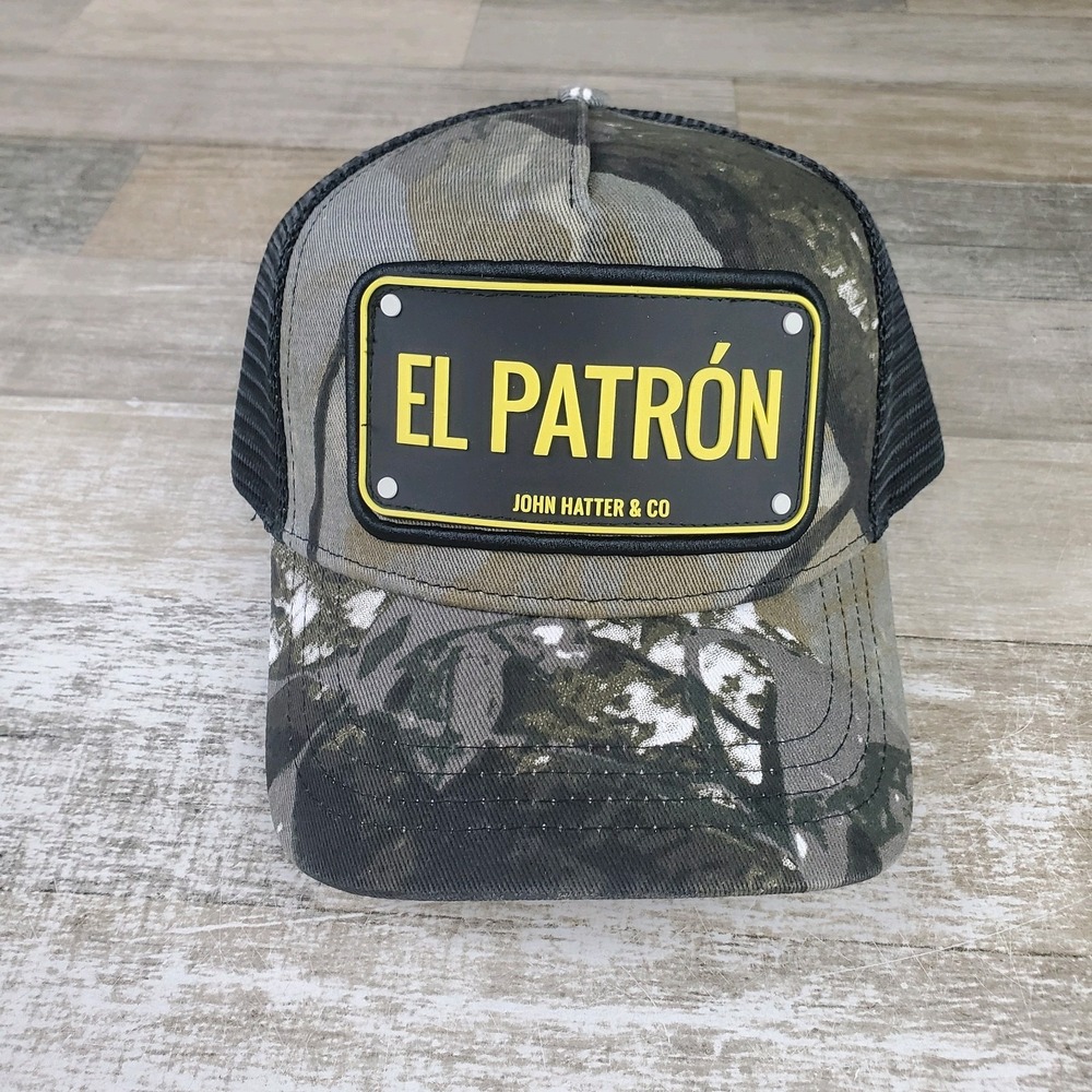 John‎ Hatter & Co El Patron Trucker Hat Adjustable Snapback Cap Mesh Camouflage